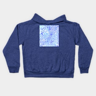 Blue purple blobs Kids Hoodie